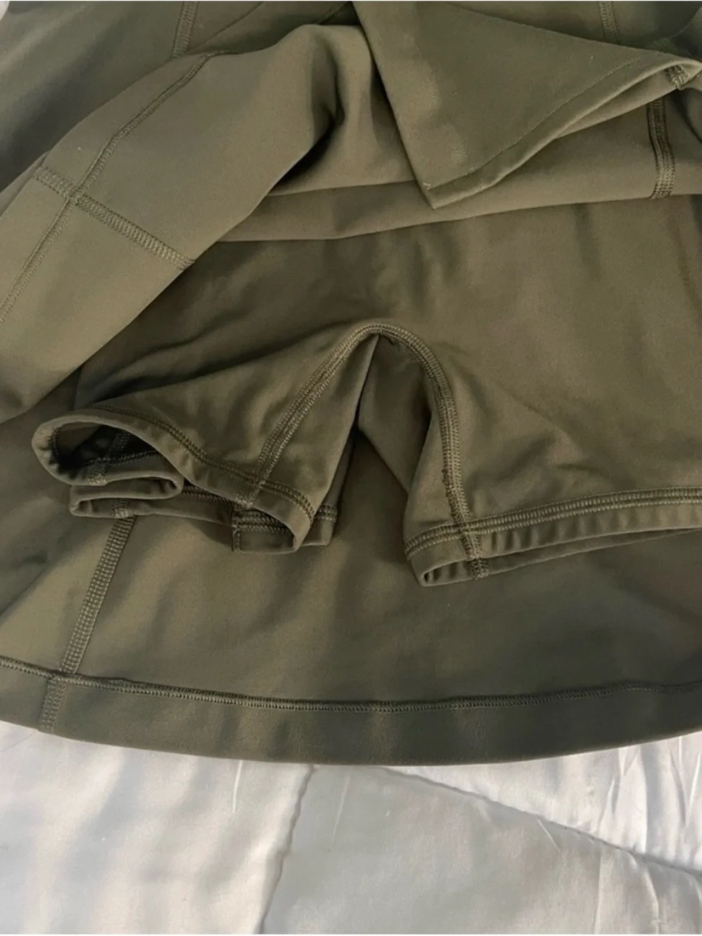 Abercrombie Olive Green YPB Athletic SculptLUX Square-Neck Mini Dress - Picture 5 of 5
